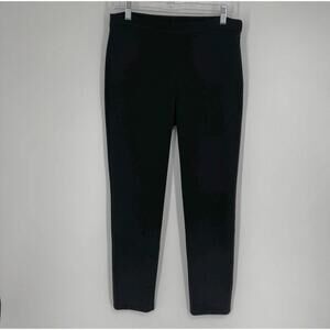 St. John pants womens 6 black wool blend minimalist classic office formal work